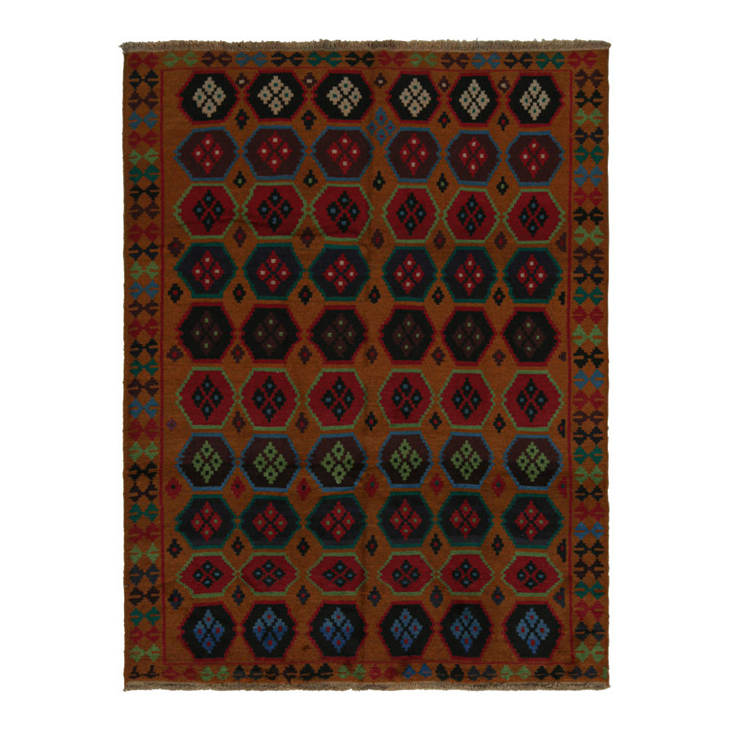 One-of-a-Kind Rectangle 6’1” x 8’ Hand Knotted Area Rug