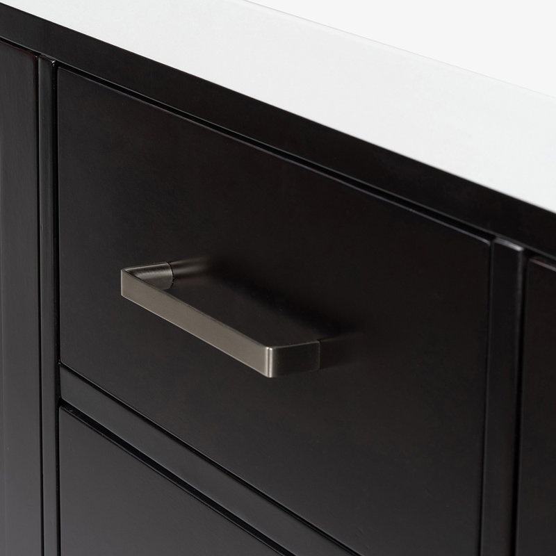Ensemble de meuble-lavabo double 73 po Cambridge, Espresso, Rectangular