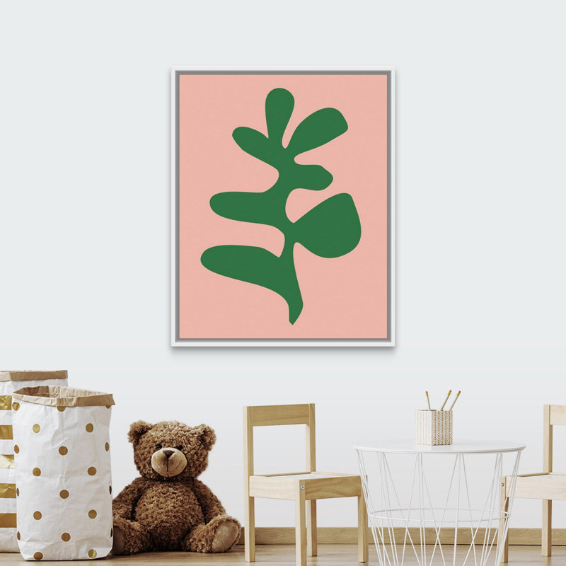 Art encadré pour enfants corail xi, H 45 po x l 36 po x P 1,2 po, Toile à cadre flottant blanc/brun/gris chaleureux