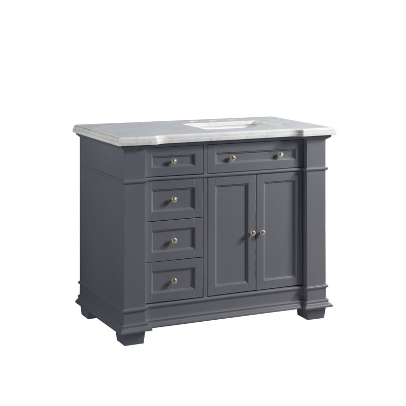 Riccardo 42" Single Bathroom Vanity Set, Gray