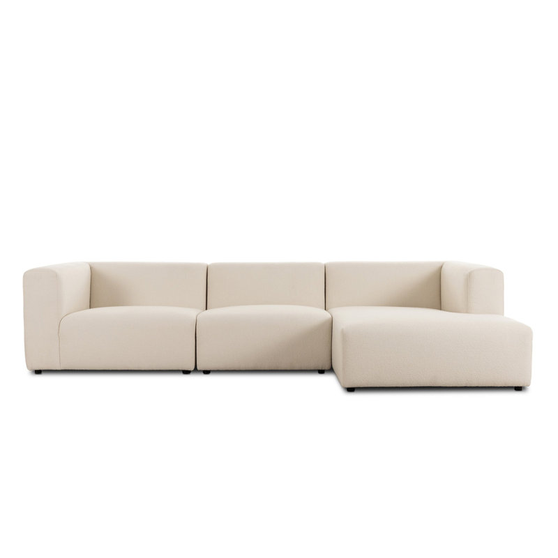 Lawndale Chaise Sectional, Right Hand Facing, Fayette Cloud Polyester Blend