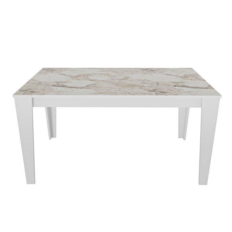 Ferro Beech Dining Table, White