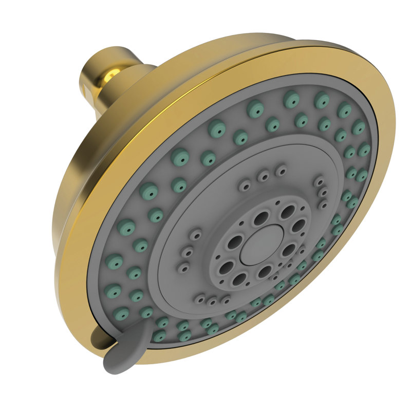 Multi Function Fixed Shower Head, Polished Gold