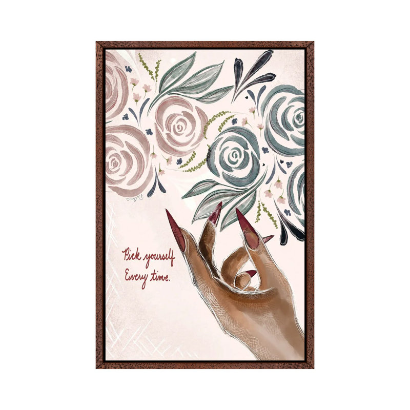 Every Time 1 Piece Painting on Canvas, 66.04cm H x 45.72cm W x 3.81cm D, Classic Brown Wood Framed