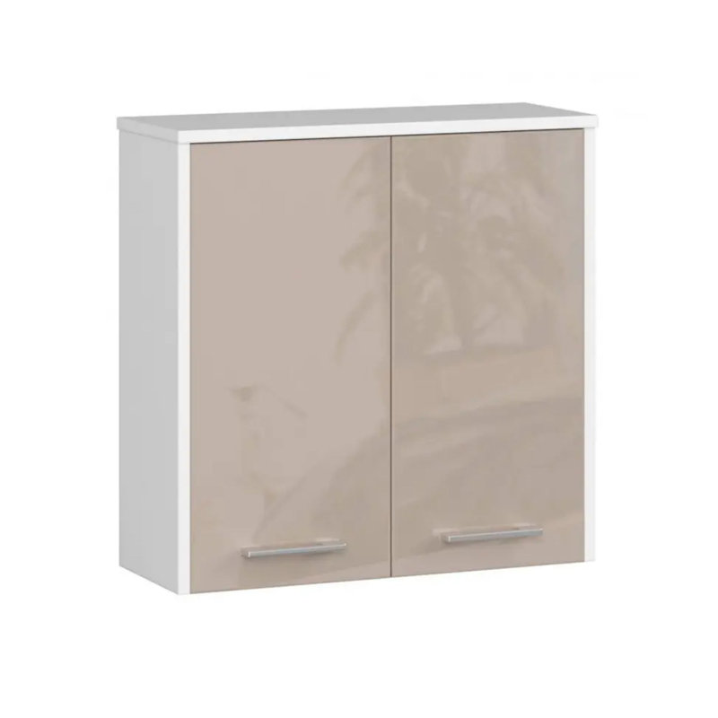 Evyana Bathroom Cabinet, White/Cappuccino Gloss