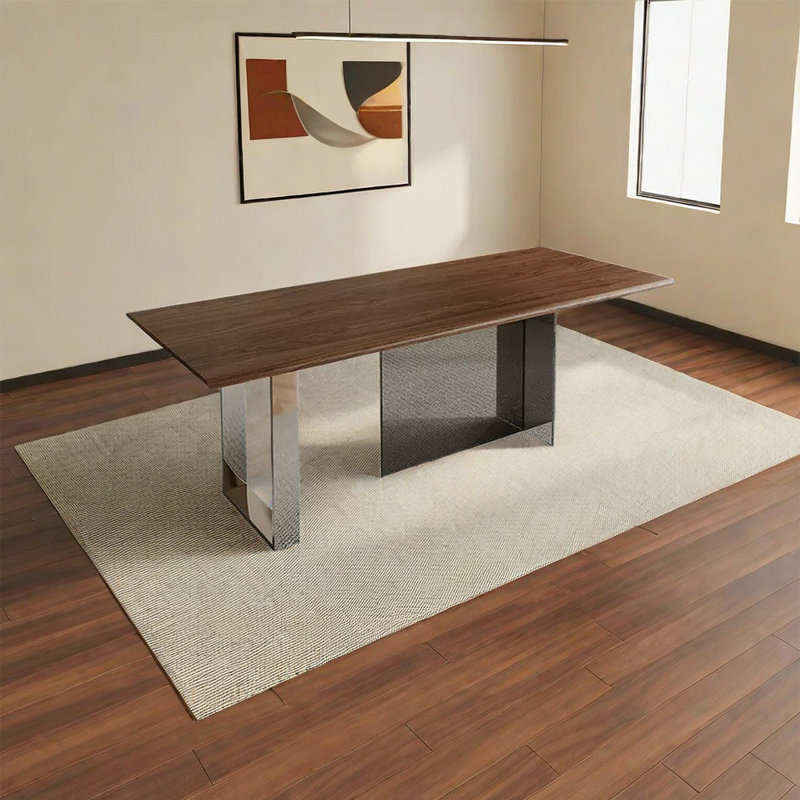 Nijborg Solid Wood Top Dining Table, 29.53" H x 55.12" L x 27.56" W