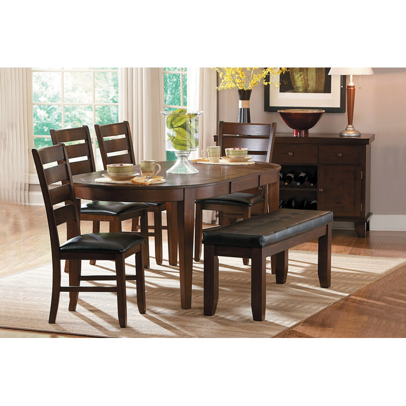 Leola Polyester Upholstered Bench, Dark Brown