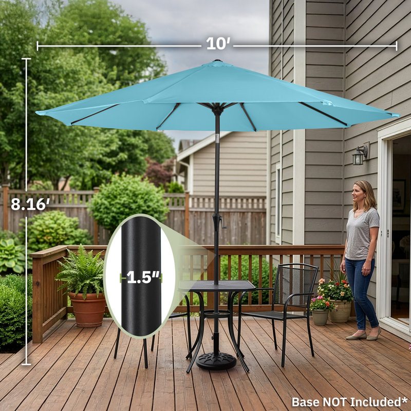 Parasol d'extérieur 10 pi Pure Garden, Bleu