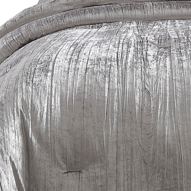 Turin Reversible Comforter Set, Silver, Twin Comforter + 5 Additional Pieces Included