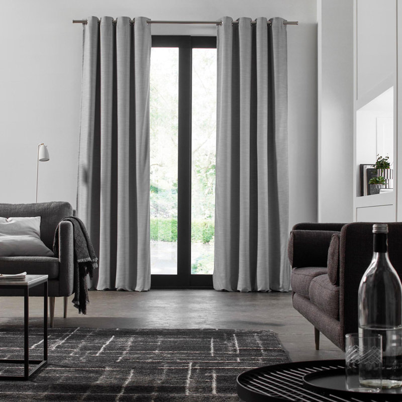 Bellavista Blackout Door Curtain Single Panel, 145 W x 280 D cm, Pale Grey