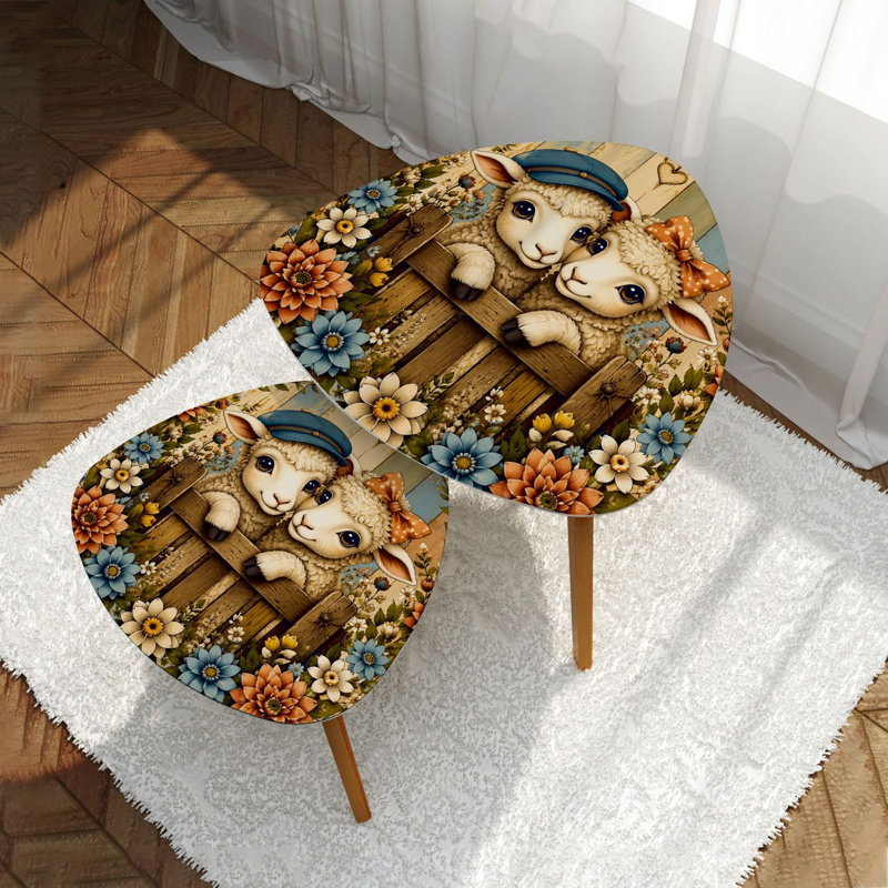 Ensemble de 2 tables gigognes Triangle Nesting