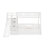 Twin over Twin Bunk Bed with Slide, Storage Staircase & 2 Drawers – Space-Saving Kids Bed, White-1280268894