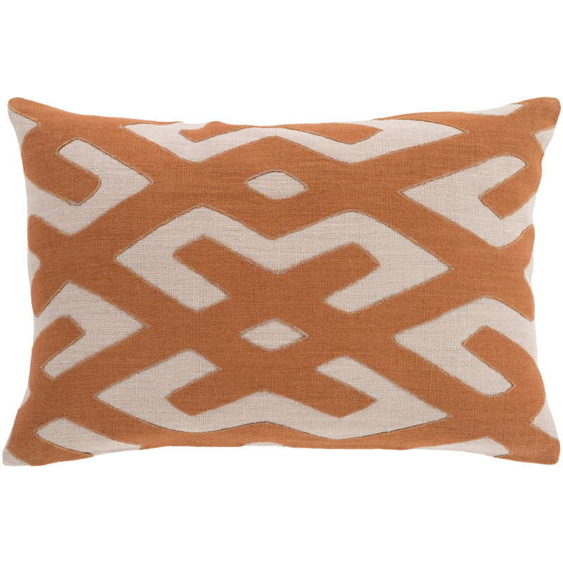 Coussin lombaire en lin Alona, Bleu/Gris, Housse de coussin seulement - sans coussin