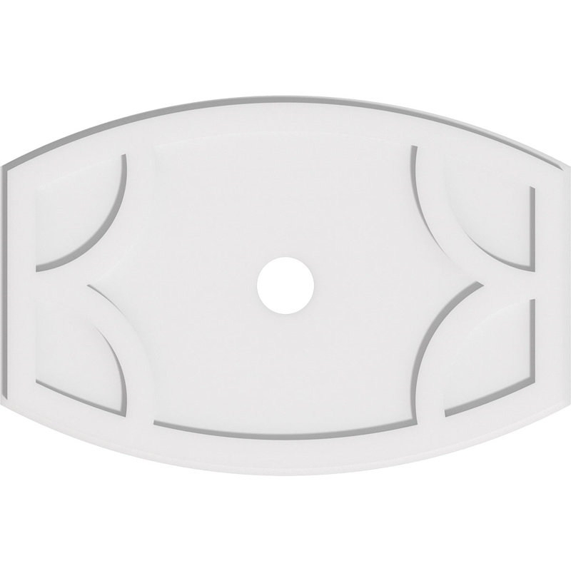 Diamètre intérieur de médaillon contemporain en PVC 3 po Kailey, H 20 po x l 30 po x P 1 po