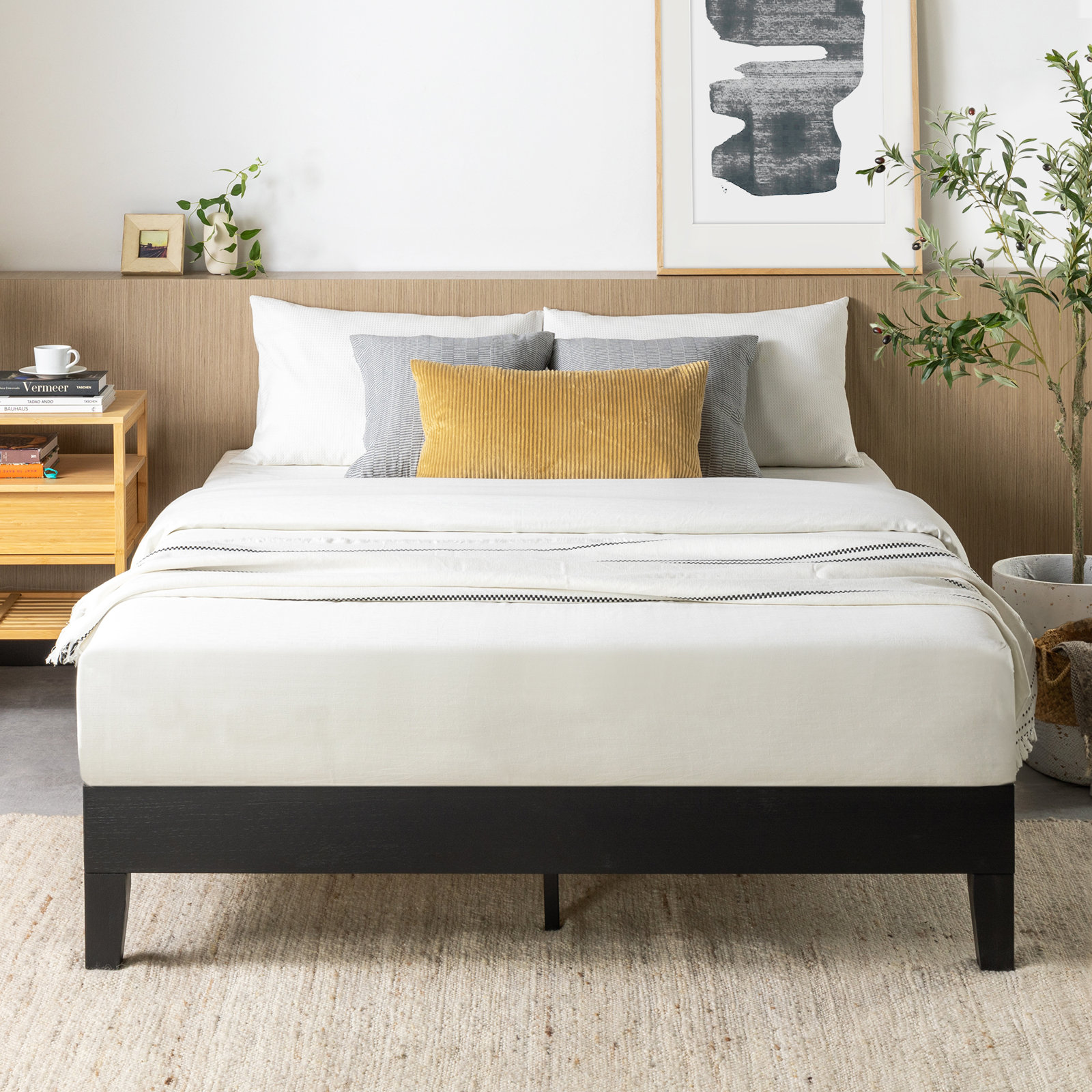 Amaryn Platform Bed, Full/Double, Black