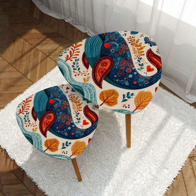 Ensemble de 2 tables basses gigognes Triangle