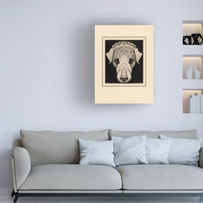 Art mural sur toile tendue - Julie De Graag «Dog’s Head, 1920», art mural pour le salon, la chambre à coucher ou le bureau - 24 x 32