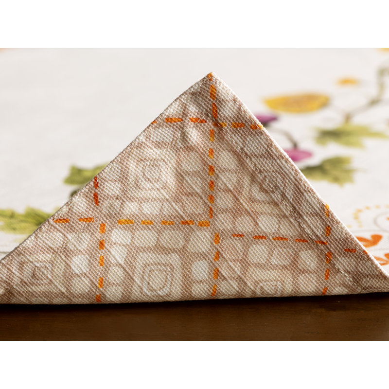 Maison d'Hermine  Pumpkin Garden - Cloudy Cream 100% Cotton Placemats Set 4 - 13" x 19"