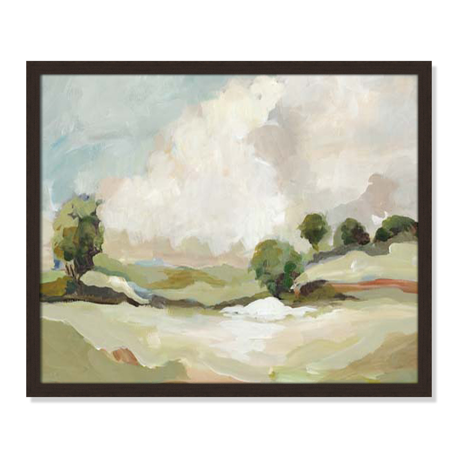 Casa Fine Arts Pastoral Land Print, 21.5" H x 25.5" W x 1.25" D, Walnut