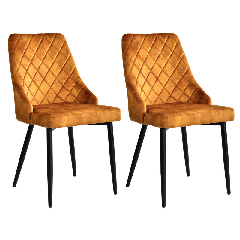Olmo Upholstered Dining Chair, Yellow