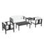 Ensemble de patio d'extérieur pour quatre personnes en teck avec coussins et deux tables Junco-19116778-19116692