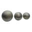Ensemble de 3 boules décoratives, texture hachurée, céramique argent antique