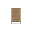 Grande commode 5 tiroirs Deana, bois brun, métal noir, 51 po Deana
