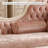 Tufting Pink Suede Solid Wood Chaise Longue
