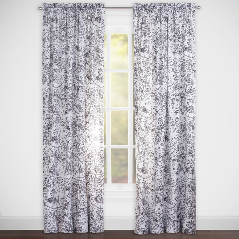 Space Semi Sheer Curtain Single Panel