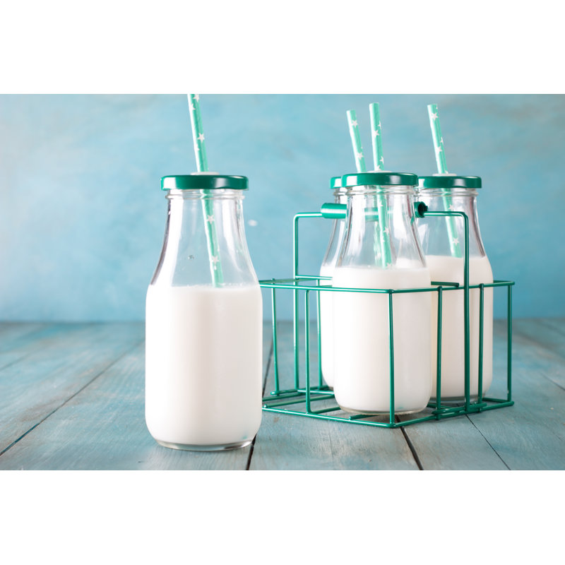 A Bottles Of Milk by Id-art - Wrapped Canvas Print, 30cm H x 46cm W