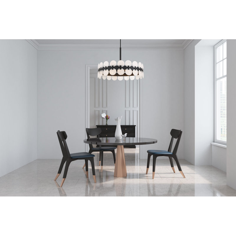  Boca 6-Light Chandelier in Matte Black, 6 Lights, 18" H x 27.5" W x 27.5" D