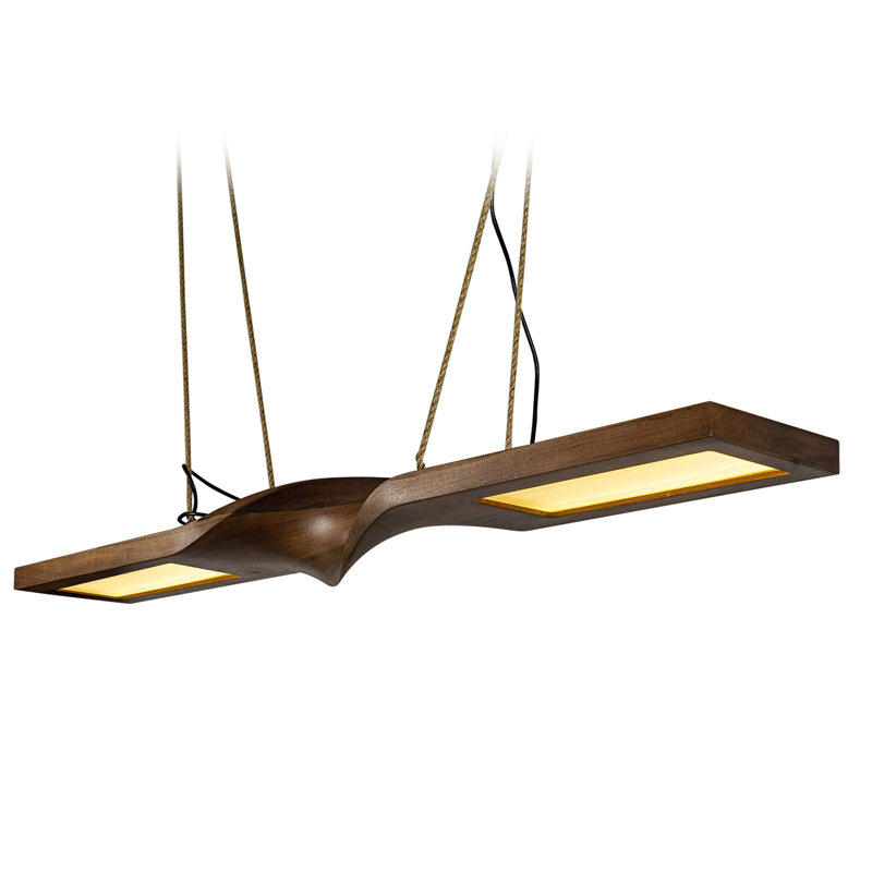 Lustre carré en bois Kriner