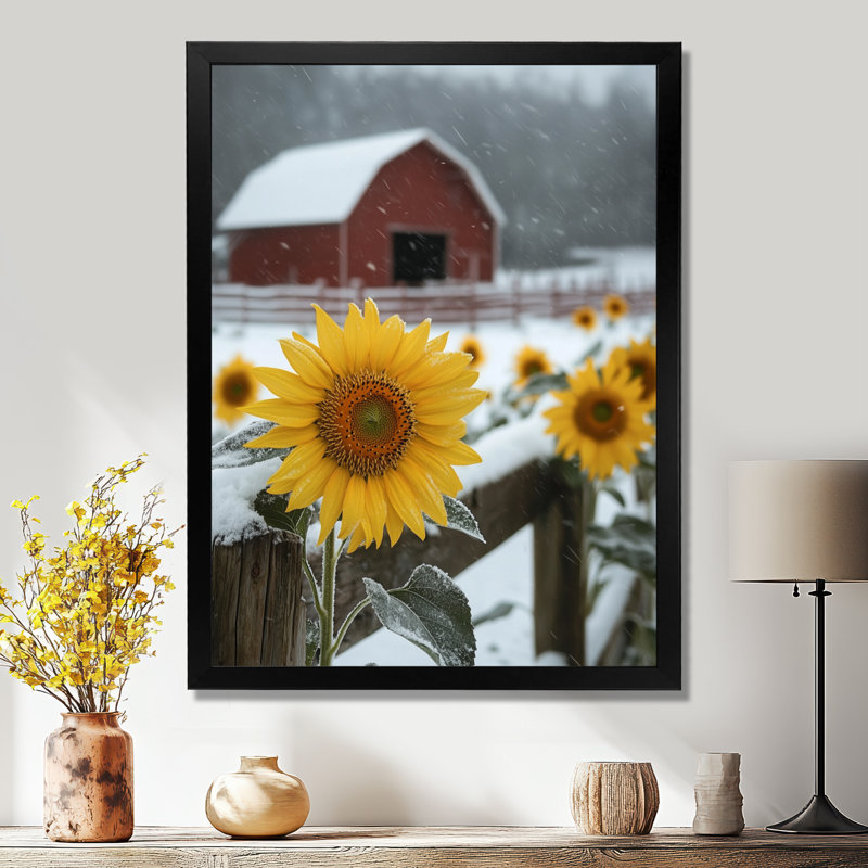 Girton - Floral Wall Art, H 20 po x l 12 po, Reproduction encadrée d'une seule photo, Noir, noir, noir, noir