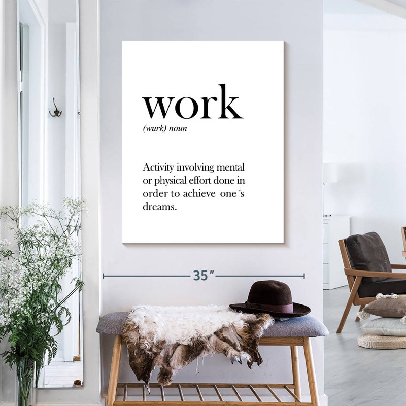 " Work Definition " Print, 35" H x 28" W x 1.25" D