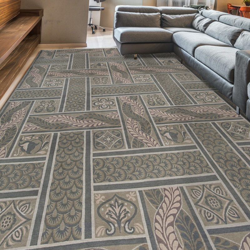Tapis vert noué à la main de haute qualité