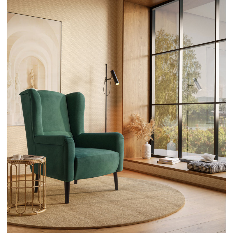 Smeltzer Upholstered Armchair, Bottle Green
