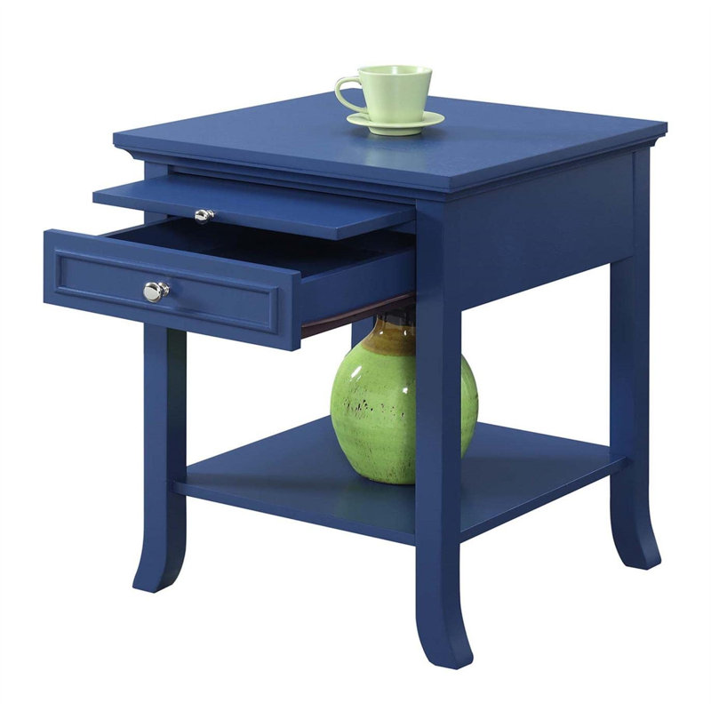 Table de bout avec rangement, Bleu