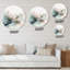 «Green and Cream Essence Of Modernity II», art mural rond en marbre abstrait-88628089