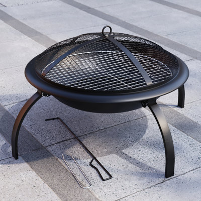 Abigaille Round Steel Smokeless Fire Pit