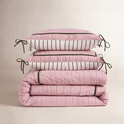 Ruched Hotel Cotton Comforter Set