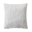  Coussin décoratif en fausse fourrure à rayures nervurées 20 po x 20 po Cassie