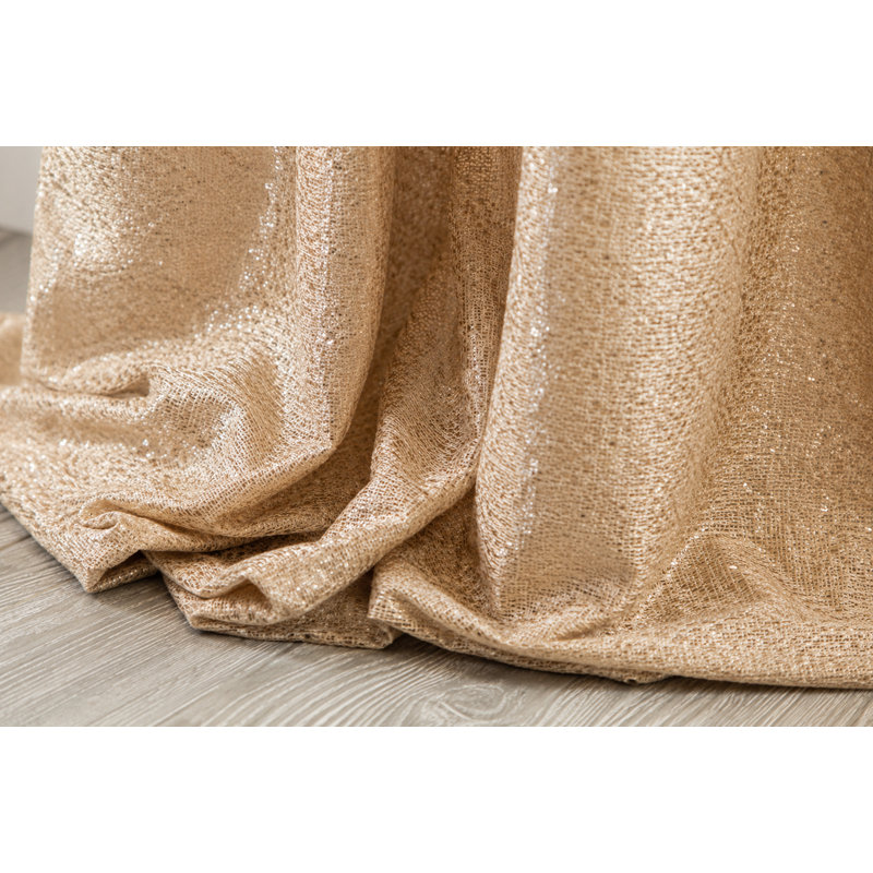 Etherton Semi Sheer Curtain Single Panel, 52" W x 120" L, Copper