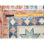 Tapis oriental en laine pure noué à la main de couleur pêche 9 pi x 11 pi 9 po, nœud turc, velours nul, motif village anatolien, noué à la main