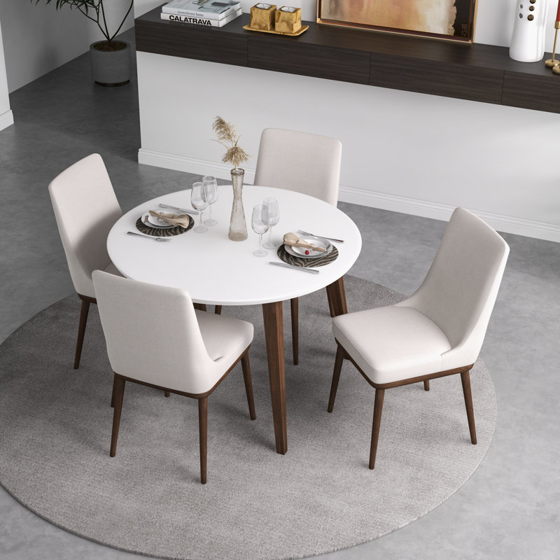 Ensemble repas pour 4 personnes Ruchi, Blanc, Beige
