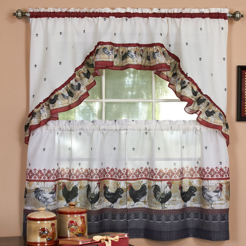 Tejeda Swag Kitchen Curtain, 57" W x 24" L