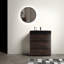 Meuble-lavabo moderne - 30 po, finition noyer avec grande capacité de rangement