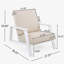 Ensemble de 2 chaises longues pour patio, fauteuil club d'extérieur avec coussin et structure en bois d'acacia-980434097