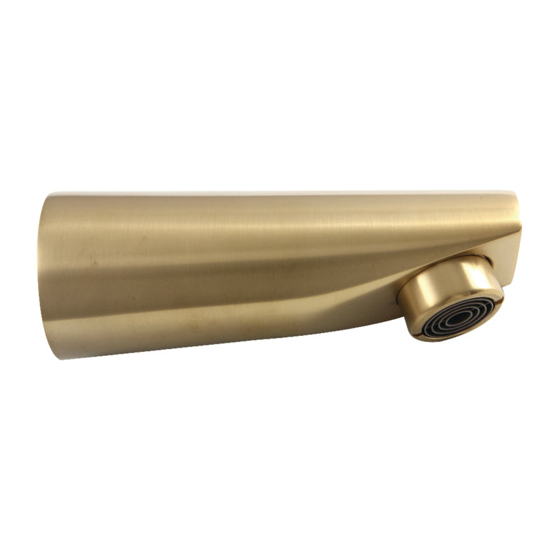 Kingston Brass Shower Scape 5-7/8 Inch Non-Diverter Tub Spout, Brushed Brass
