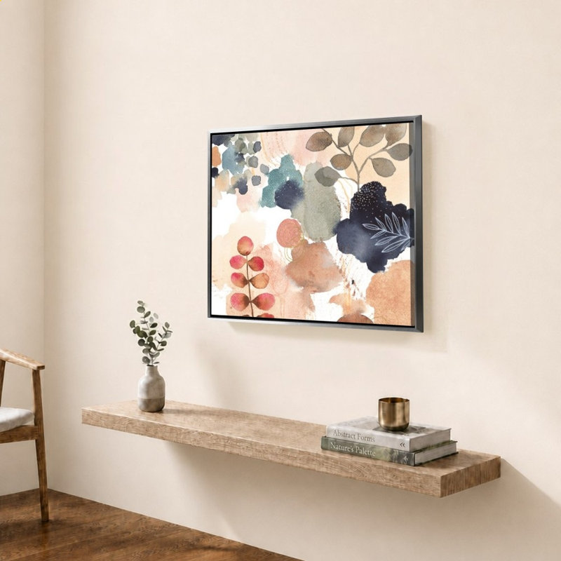 «Serene Nature IV» par Laura Horn - impression sur toile, H 34 po x l 44 po, Argent