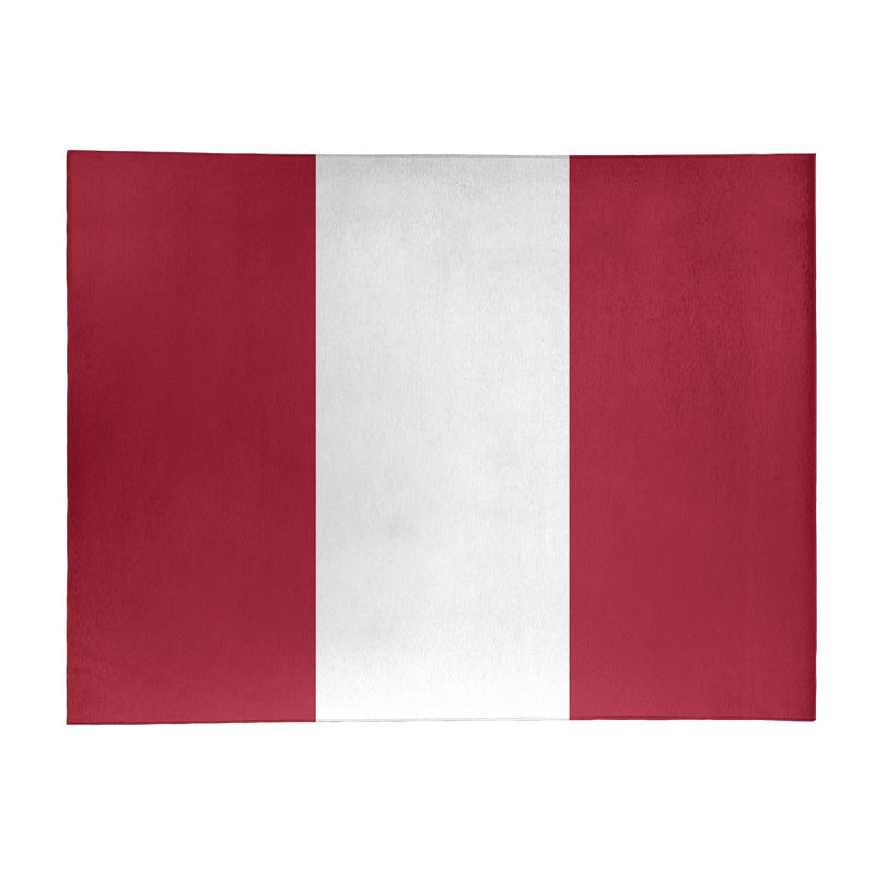 Tapis en polyester à rayures de football atlanta, Rectangle 4 pi x 6 pi